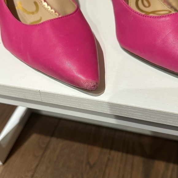 Sam Edelman Hazel Pink Peony Leather Pointed Pump 👠💋❤️ - Picture 10 of 12